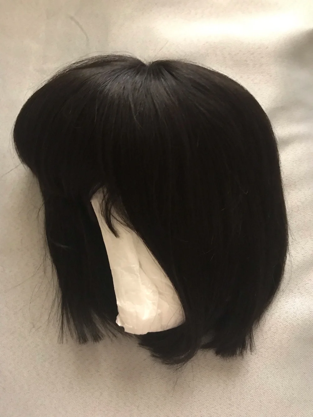 Human Hair Short Bob Black Wig